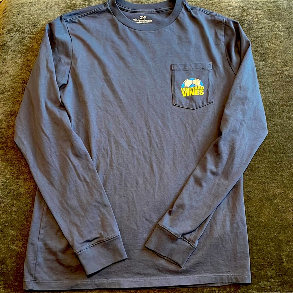 Vineyard Vines long sleeve tshirt - size large (16). Dark gray/slate blue color.